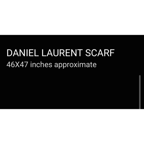 DANIEL LAURENT Floral Blue Yellow Scarf, 100% Viscose, Soft, Frayed Trim, Nwot - Picture 2 of 14